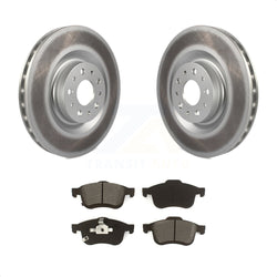 Front Coated Disc Brake Rotors And Semi-Metallic Pads Kit For 2014-2020 Fiat 500L KGS-101911