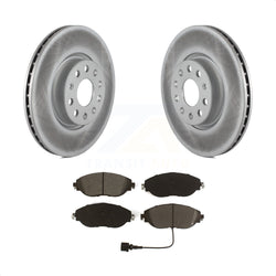 Front Coated Disc Brake Rotors And Semi-Metallic Pads Kit For 2015 Volkswagen GTI With Performance Package KGS-101916
