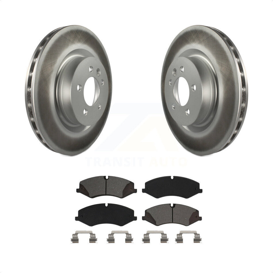 Front Coated Disc Brake Rotors And Semi-Metallic Pads Kit For Land Rover Range Sport LR4 Discovery KGS-101919 by Transit Auto