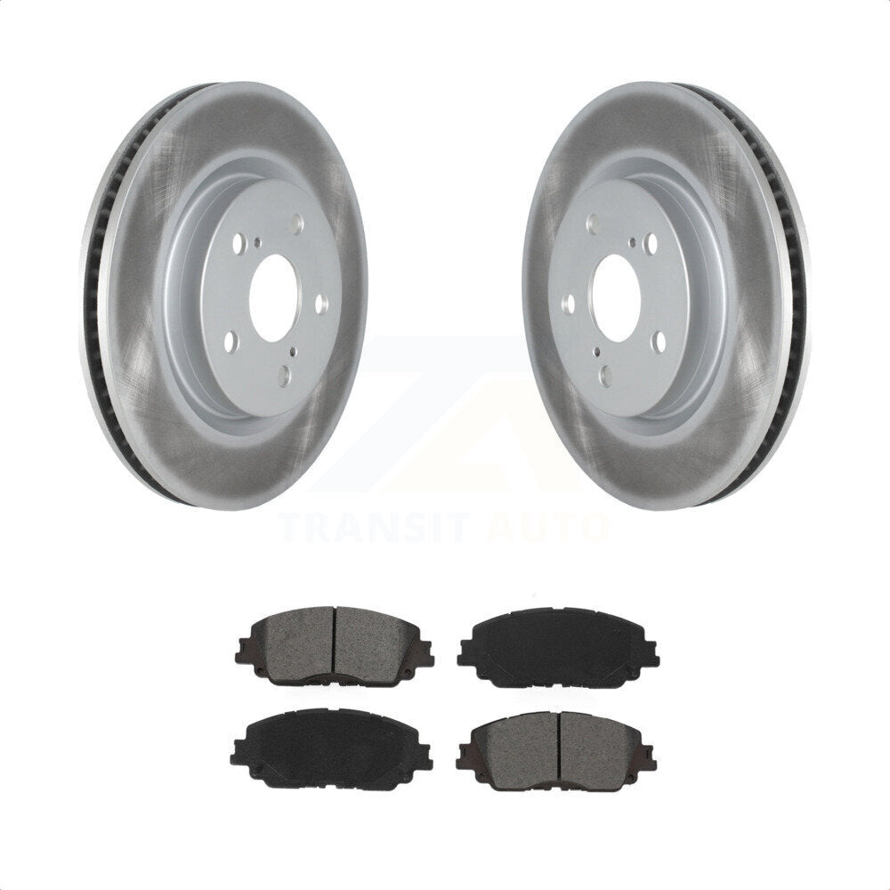 Front Coated Disc Brake Rotors And Semi-Metallic Pads Kit For Toyota Camry RAV4 Lexus ES350 Avalon ES300h UX250h UX200 C-HR ES250 Venza KGS-101936 by Transit Auto