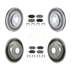 Front Rear Coated Disc Brake Rotors And Semi-Metallic Pads Kit For Chevrolet Cruze Volt Bolt EV EUV KGS-101939