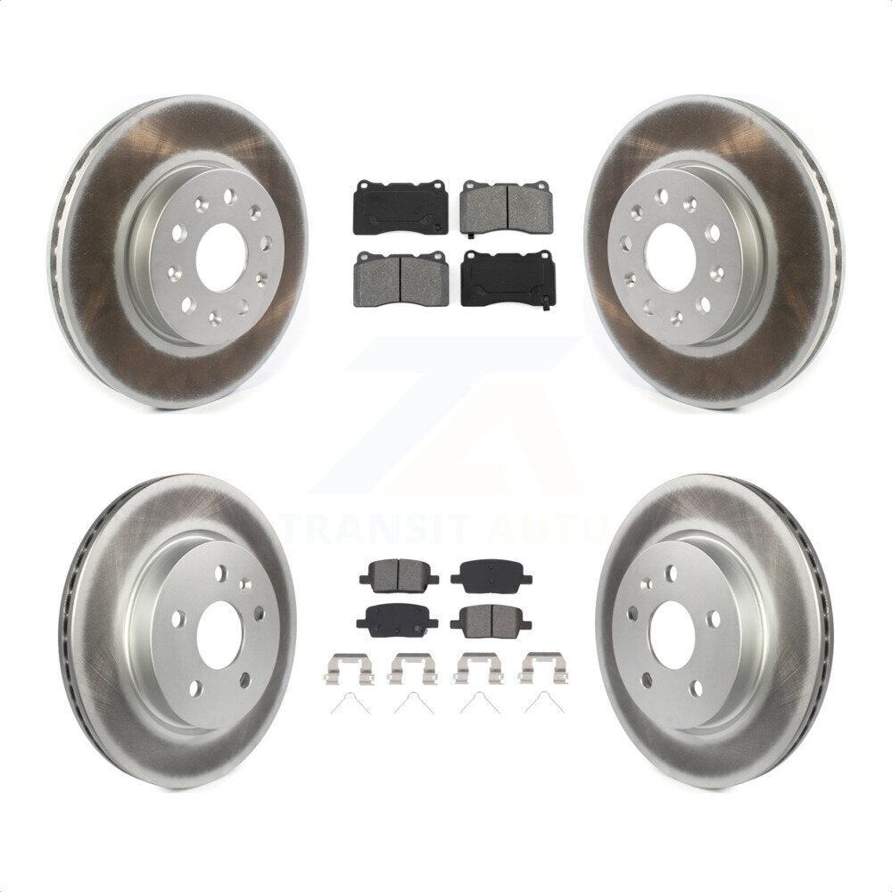 Front Rear Coated Disc Brake Rotors And Semi-Metallic Pads Kit For Chevrolet Camaro KGS-101946 by Transit Auto