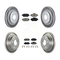 Front Rear Coated Disc Brake Rotors And Semi-Metallic Pads Kit For 2015 Mini Cooper 2.0L 1.5L With 280mm Diameter Rotor 4 Lug Wheels KGS-101963