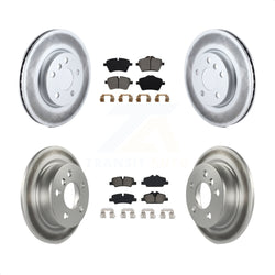 Front Rear Coated Disc Brake Rotors And Semi-Metallic Pads Kit For Mini Cooper KGS-101984