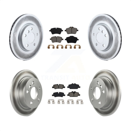 Front Rear Coated Disc Brake Rotors And Semi-Metallic Pads Kit For Mini Cooper KGS-101984 by Transit Auto