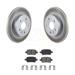 Rear Coated Disc Brake Rotors And Semi-Metallic Pads Kit For 2016 Chevrolet Cruze With 268mm Diameter Rotor KGS-102004
