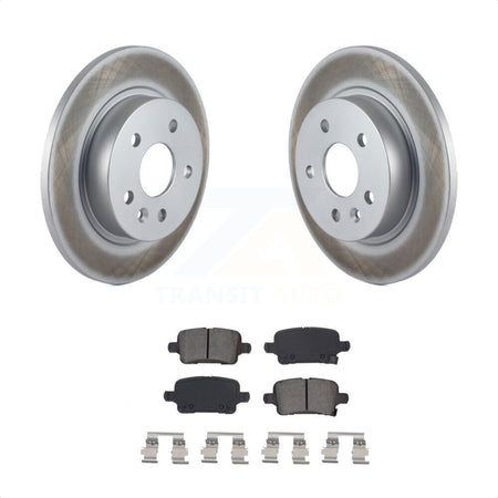 Rear Coated Disc Brake Rotors And Semi-Metallic Pads Kit For 2016 Chevrolet Cruze With 268mm Diameter Rotor KGS-102004 by Transit Auto