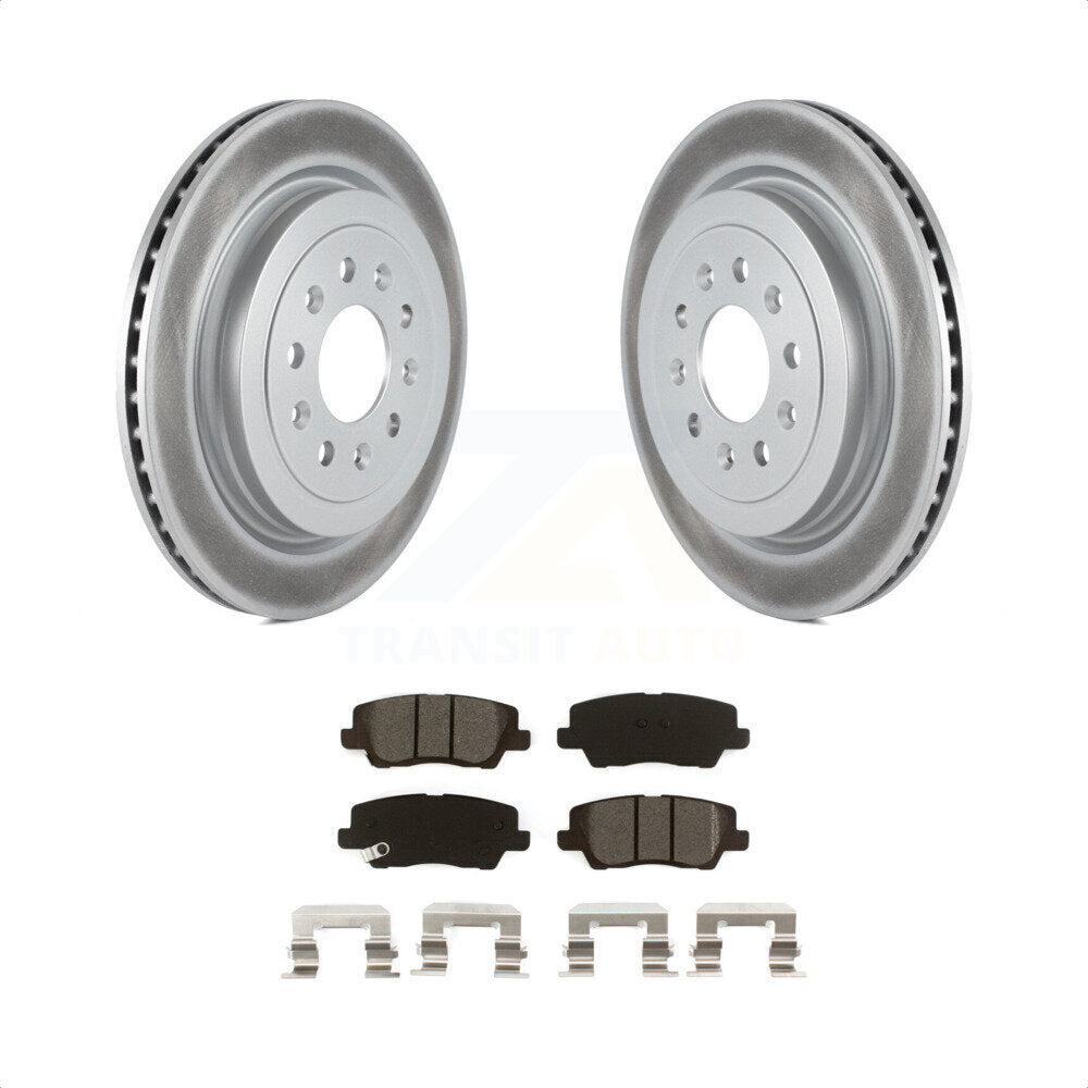 Rear Coated Disc Brake Rotors And Semi-Metallic Pads Kit For Cadillac ATS KGS-102006 by Transit Auto