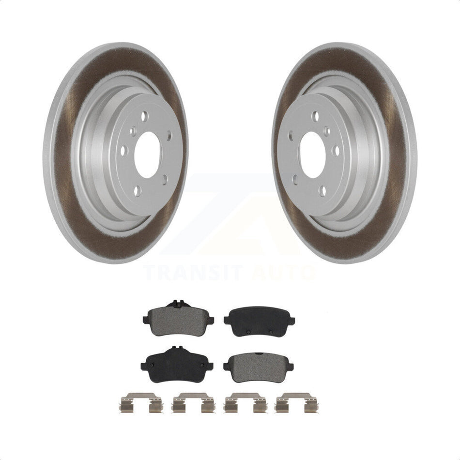 Rear Coated Disc Brake Rotors And Semi-Metallic Pads Kit For Mercedes-Benz ML350 GLE350 ML250 GLE300d KGS-102018 by Transit Auto