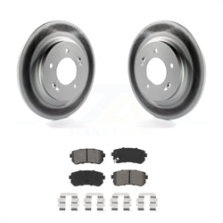 Rear Coated Disc Brake Rotors And Semi-Metallic Pads Kit For 2016 Kia Optima LX EX 1.6T With Electric Parking KGS-102020