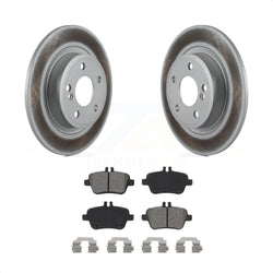 Rear Coated Disc Brake Rotors And Semi-Metallic Pads Kit For Mercedes-Benz GLA250 CLA250 INFINITI QX30 B Electric Drive B250e KGS-102021