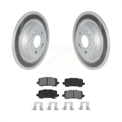 Rear Coated Disc Brake Rotors And Semi-Metallic Pads Kit For 2018-2023 Honda Odyssey KGS-102030