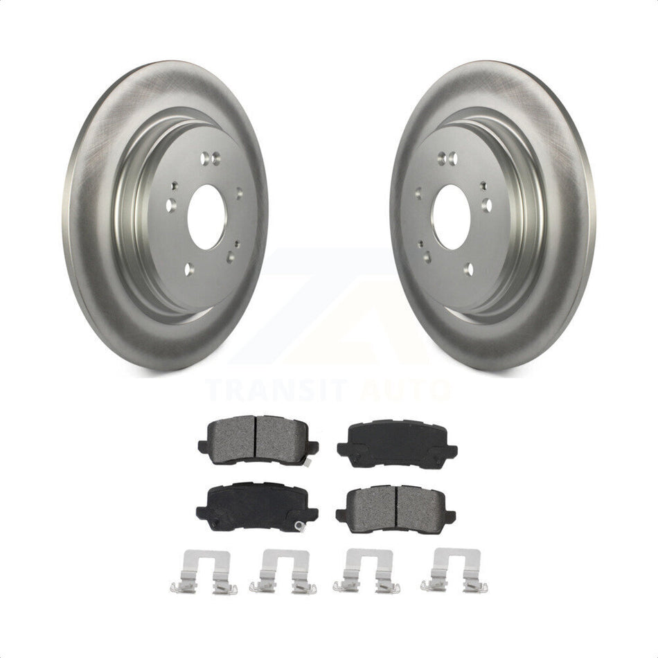 Rear Coated Disc Brake Rotors And Semi-Metallic Pads Kit For 2015-2020 Acura TLX KGS-102033 by Transit Auto