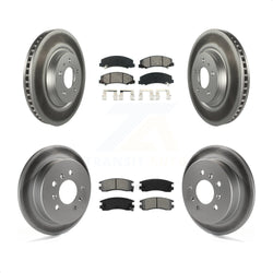 Front Rear Coated Disc Brake Rotors And Semi-Metallic Pads Kit For Buick LaCrosse Allure KGS-102042