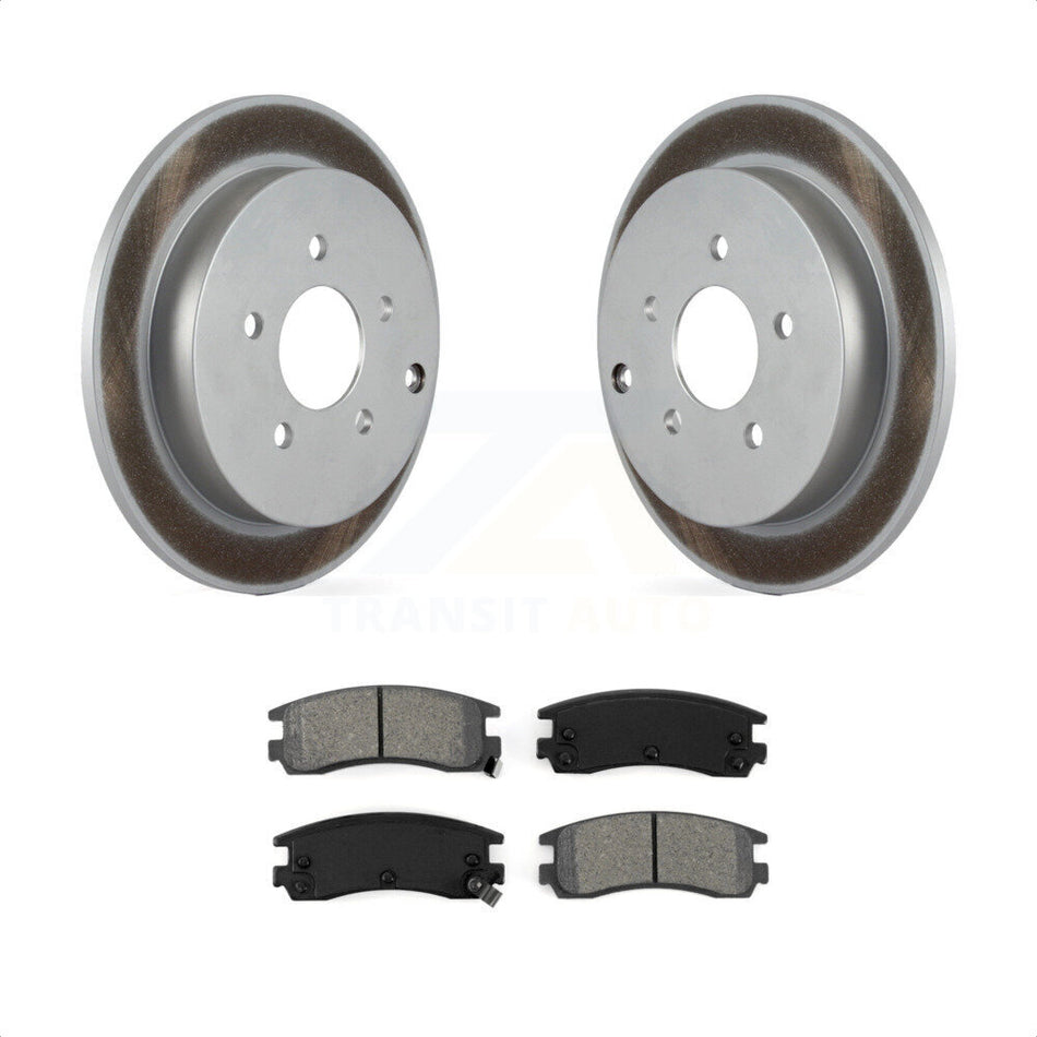 Rear Coated Disc Brake Rotors And Semi-Metallic Pads Kit For Buick Rendezvous Chevrolet Venture Pontiac Montana Aztek Oldsmobile Silhouette KGS-102046 by Transit Auto