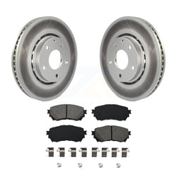 Front Coated Disc Brake Rotors And Semi-Metallic Pads Kit For 2019-2021 Mazda 6 Naturally Aspirated KGS-102110