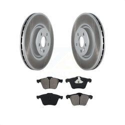 Front Coated Disc Brake Rotors And Semi-Metallic Pads Kit For Volvo S60 XC70 S80 V60 V70 With 336mm Diameter Rotor KGS-102128