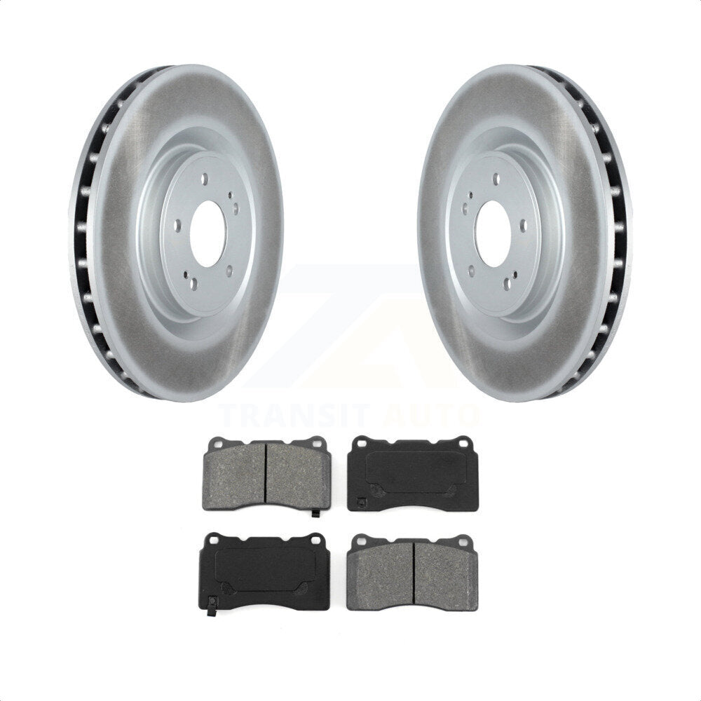 Front Coated Disc Brake Rotors And Semi-Metallic Pads Kit For Mitsubishi Lancer KGS-102130 by Transit Auto