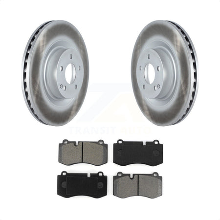 Front Coated Disc Brake Rotors And Semi-Metallic Pads Kit For Mercedes-Benz S550 SL550 CL550 S600 S400 S350 CL600 S450 KGS-102134 by Transit Auto