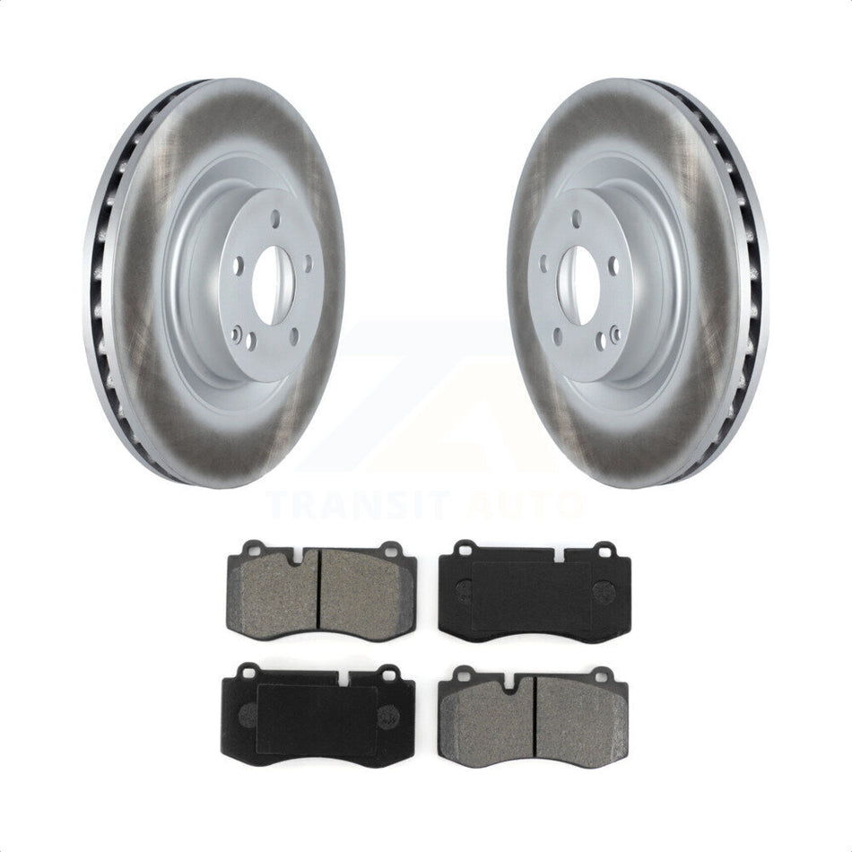 Front Coated Disc Brake Rotors And Semi-Metallic Pads Kit For Mercedes-Benz S550 SL550 CL550 S600 S400 S350 CL600 S450 KGS-102134 by Transit Auto