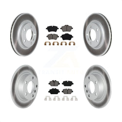 Front Rear Coated Disc Brake Rotors And Semi-Metallic Pads Kit For Mini Cooper Countryman Paceman KGS-102142