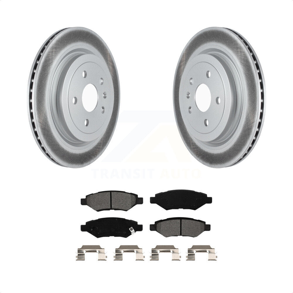 Rear Coated Disc Brake Rotors And Semi-Metallic Pads Kit For Cadillac CTS KGS-102150 by Transit Auto