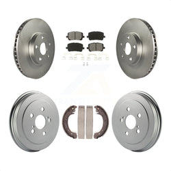 Front Rear Coated Disc Brake Rotors Semi-Metallic Pads And Drum Kit For Toyota Corolla KGS-102191