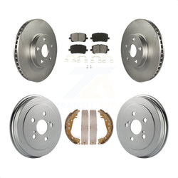 Front Rear Coated Disc Brake Rotors Semi-Metallic Pads And Drum Kit For Toyota Corolla KGS-102192