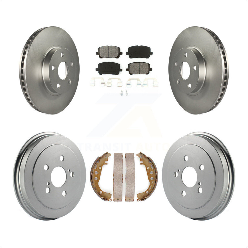 Front Rear Coated Disc Brake Rotors Semi-Metallic Pads And Drum Kit For Toyota Corolla KGS-102192 by Transit Auto