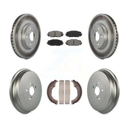 Front Rear Coated Disc Brake Rotors Semi-Metallic Pads And Drum Kit For Toyota Corolla KGS-102203 by Transit Auto