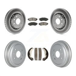 Front Rear Coated Disc Brake Rotors Semi-Metallic Pads And Drum Kit For Chevrolet Aveo Spark Aveo5 Pontiac G3 Suzuki Wave Wave5 Swift+ KGS-102205
