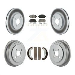 Front Rear Coated Disc Brake Rotors Semi-Metallic Pads And Drum Kit For Chevrolet Cobalt Saturn Ion Pontiac Pursuit KGS-102228