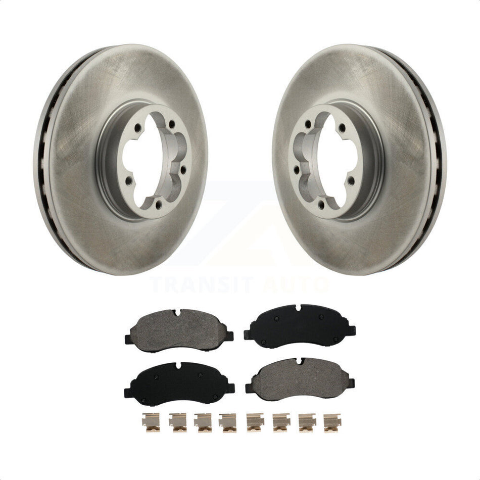 Front Coated Disc Brake Rotors And Semi-Metallic Pads Kit For Ford Transit-350 HD KGS-102248 by Transit Auto