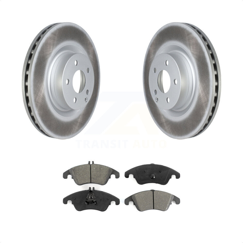 Front Coated Disc Brake Rotors And Semi-Metallic Pads Kit For Mercedes-Benz C250 E400 E550 KGS-102253 by Transit Auto