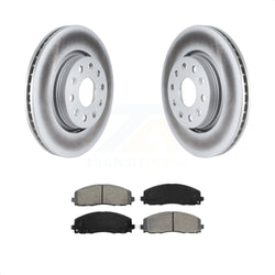 Front Coated Disc Brake Rotors And Semi-Metallic Pads Kit For Jeep Wrangler Gladiator KGS-102257