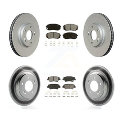 Front Rear Coated Disc Brake Rotors And Semi-Metallic Pads Kit For Kia Soul EV KGS-102274