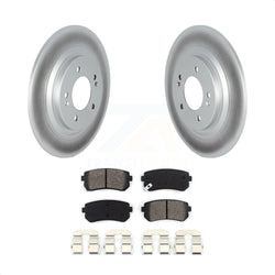 Rear Coated Disc Brake Rotors And Semi-Metallic Pads Kit For 2017 Kia Cadenza Limited Technology With Manual Parking KGS-102308