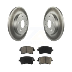 Rear Coated Disc Brake Rotors And Semi-Metallic Pads Kit For 2009 Audi A4 Quattro Sedan Wagon With 288mm Diameter Rotor KGS-102311