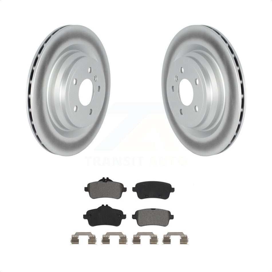 Rear Coated Disc Brake Rotors And Semi-Metallic Pads Kit For Mercedes-Benz ML350 GLE350 GLE43 AMG GLE400 GLE450 ML400 GLE300d ML550 GLE550e KGS-102315 by Transit Auto