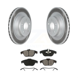 Rear Coated Disc Brake Rotors And Semi-Metallic Pads Kit For Mercedes-Benz E550 With 320mm Diameter Rotor KGS-102317