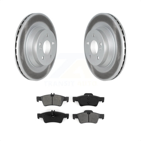 Rear Coated Disc Brake Rotors And Semi-Metallic Pads Kit For Mercedes-Benz CLS550 E550 KGS-102318 by Transit Auto