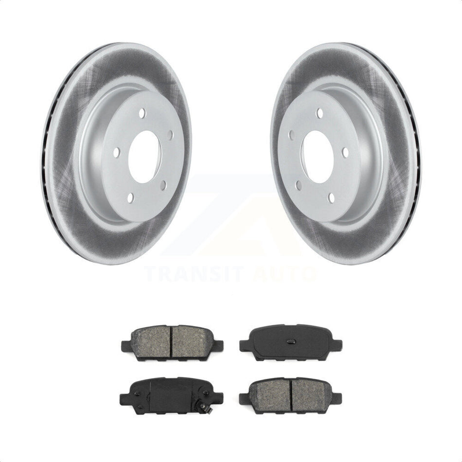 Rear Coated Disc Brake Rotors And Semi-Metallic Pads Kit For Nissan Rogue Sport LEAF Qashqai KGS-102320 by Transit Auto