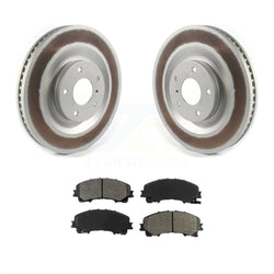 Front Coated Disc Brake Rotors And Semi-Metallic Pads Kit For INFINITI QX50 QX55 KGS-102381