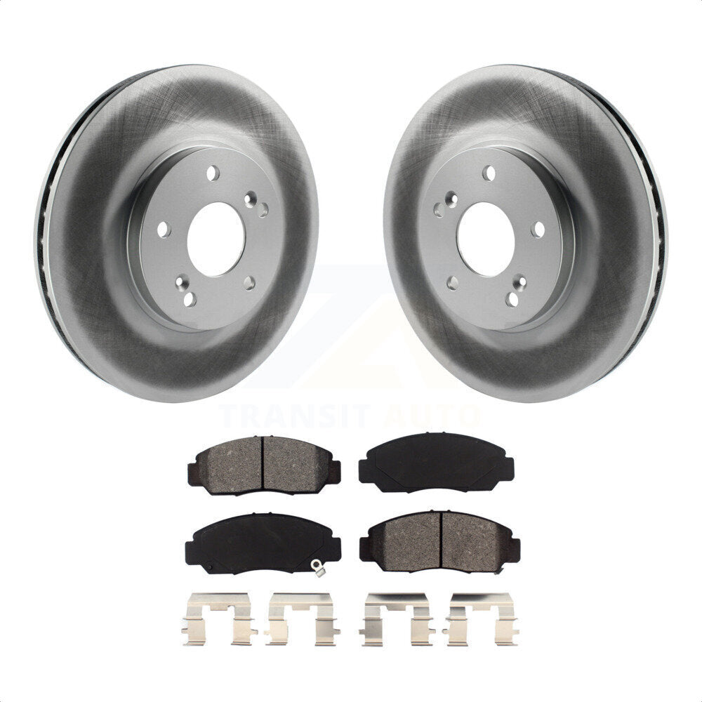 Front Coated Disc Brake Rotors And Semi-Metallic Pads Kit For Honda Accord KGS-102382 by Transit Auto