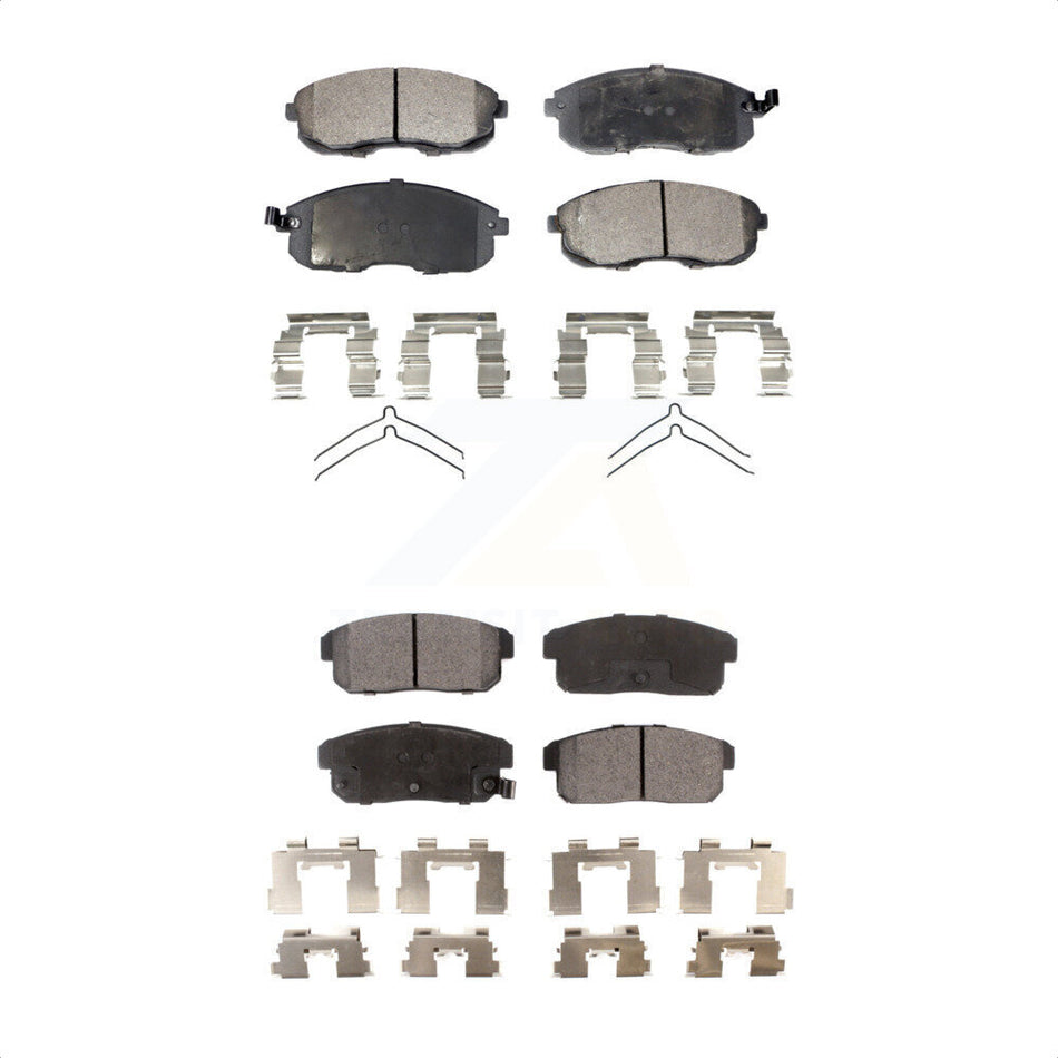 Front Rear Semi-Metallic Brake Pads Kit For Nissan Sentra Infiniti G20 INFINITI KPF-100320 by Positive Plus
