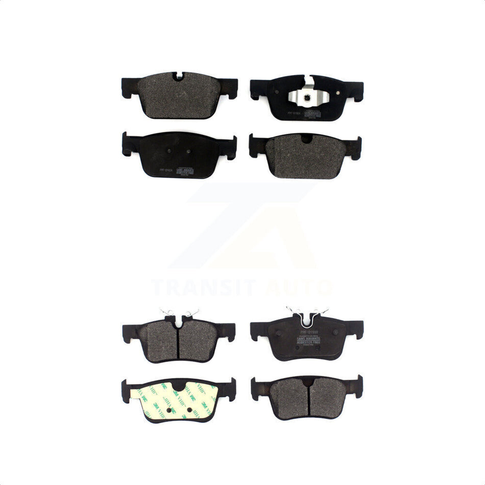 Front Rear Semi-Metallic Brake Pads Kit For 2018-2019 Volvo XC60 With 322mm Diameter Rotor KPF-100511 by Positive Plus