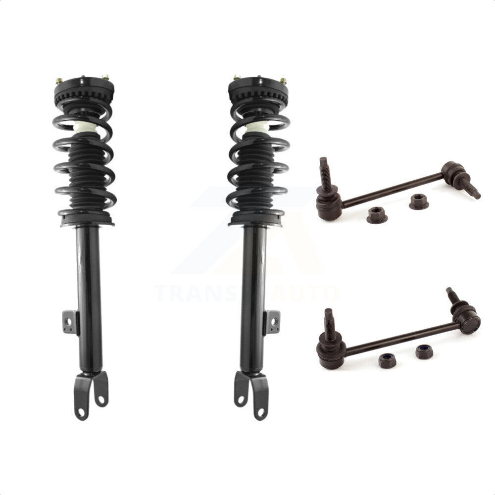 Front Complete Shock Assembly And TOR Link Kit For Chrysler 300 Fits C Models with V8 Engines Limited Model V6 Engines; Excludes All Wheel Drive KSS-100552 by Transit Auto