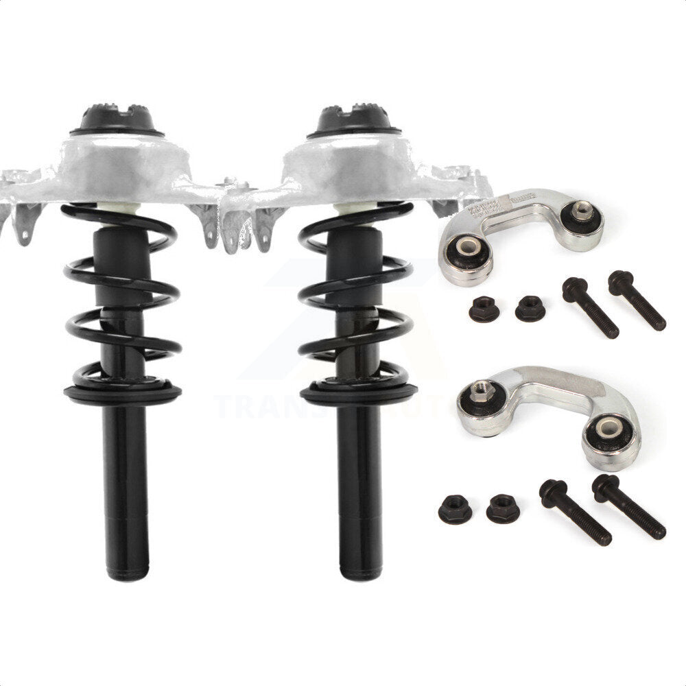 Front Complete Shock Assembly And TOR Link Kit For 2009-2009 Audi A4 Quattro excludes sport electronic suspension Convertible KSS-100562 by Transit Auto