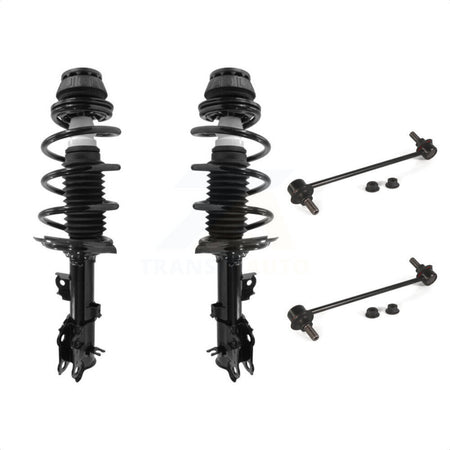 Front Complete Shock Assembly And TOR Link Kit For 2012-2017 Hyundai Accent Kia Rio KSS-100692 by Transit Auto