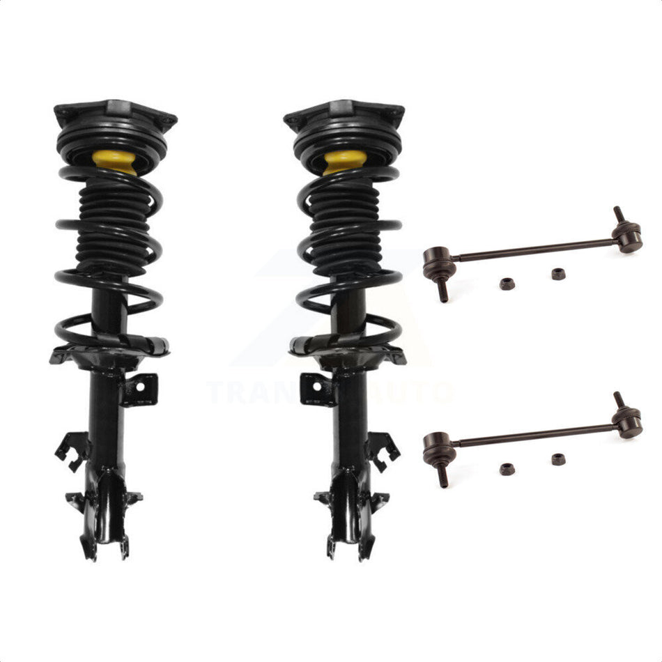 Front Complete Shock Assembly And TOR Link Kit For Nissan Versa Cube KSS-100709 by Transit Auto